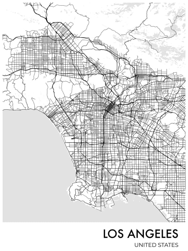 los-angeles-city-map-poster